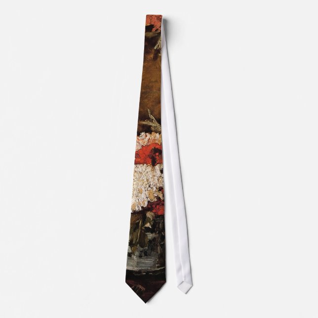 Cravate Vincent Van Gogh - Vase de fleurs avec oeillets -  (Devant)