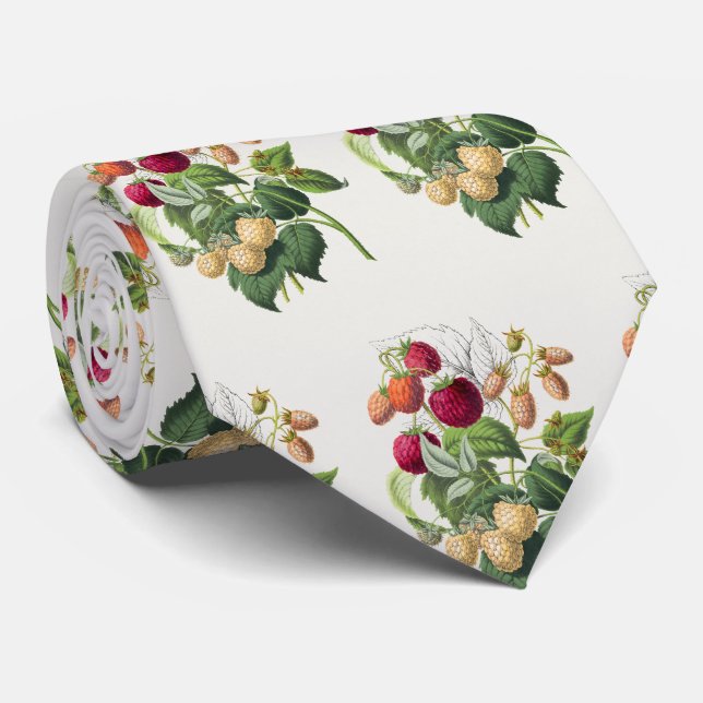 cravate vintage aux fraises (Roulé)