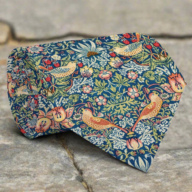 Cravate Vintage Bird Flower Strawberry Christmas Pattern (Créateur téléchargé)