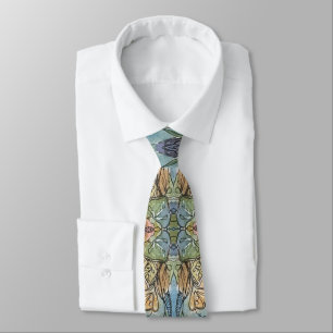 Cravate Vintage Chic Flower Garden aquarelle peinture