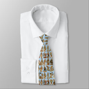 Cravate Vintage Clowns on Blue Men's