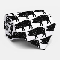 cravate vintage de viande de porc pour boucher ou