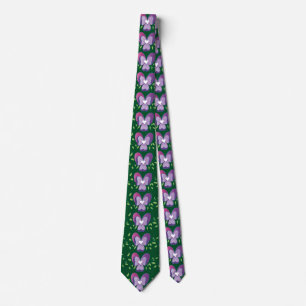 Cravate Vintage Green Floral Violets fond d'écran motif