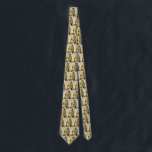 Cravate Vintage Love and Romance, Roller Coaster Ride<br><div class="desc">Now available! Double sided printed ties! Twice as nice! 
Vintage illustration love and romance image featuring a young couple riding a roller coaster at a local amusement park. The man has his arm wrapped around the woman to keep her safe.</div>