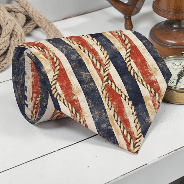 Cravate Vintage Nautical Custom Necktie (Créateur téléchargé)