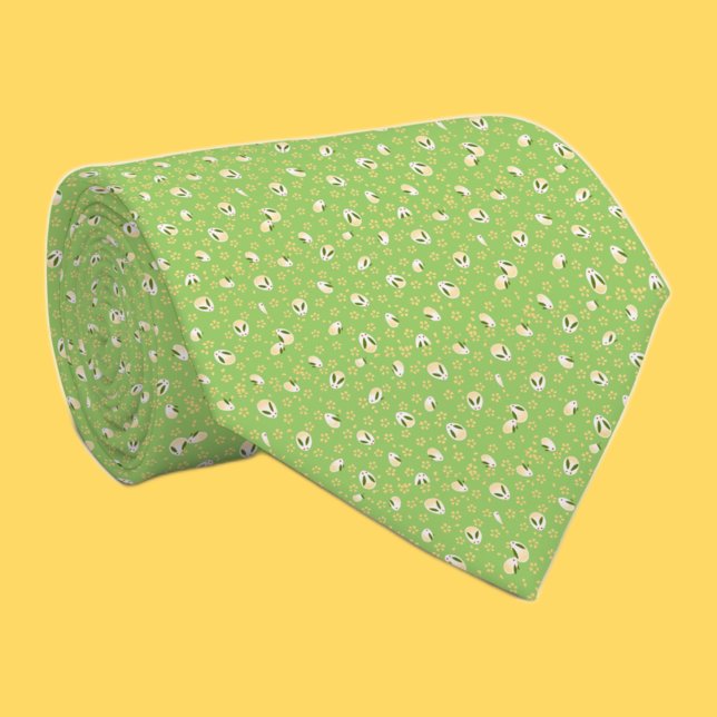 Cravate Vintage Pâques Animaux Mignons (Créateur téléchargé)