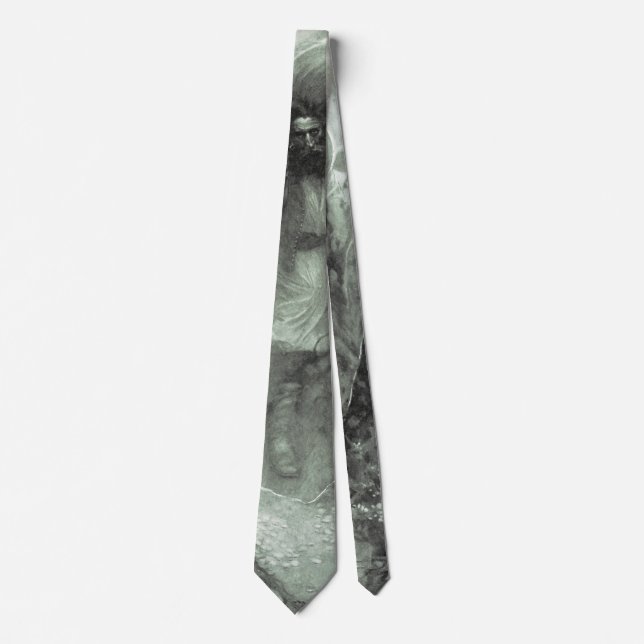 Cravate Vintage Pirates, capitaine Goldsack par Howard Pyl (Devant)