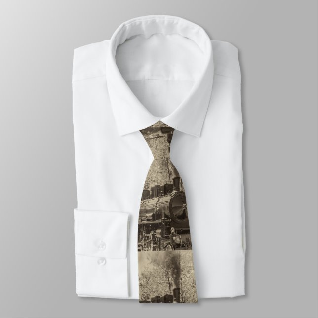 Cravate Vintage Steam Train Necktie (Attaché)