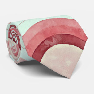 Cravate Vıntage Super Rainbow Design à Coral et dans le 