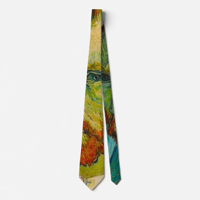Cravate Vintage Van Gogh Art esthétique Satin Necktie (Devant)