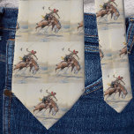 Cravate Vintage Western Cowboy Sur Bucking Horse<br><div class="desc">Vintage Western Cowboy sur Bucse Horse cravate</div>