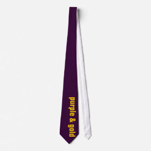 Cravate violet et or