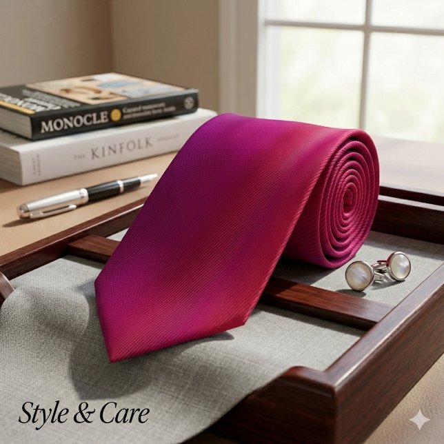 Cravate violette unique avec fond lisse (Unique Purple neck tie with Smooth Background)