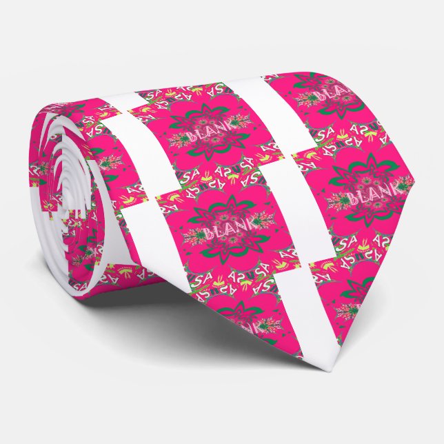 Cravate Vivid Vivid Bébé rose floral violet ombrage Monogr (Roulé)