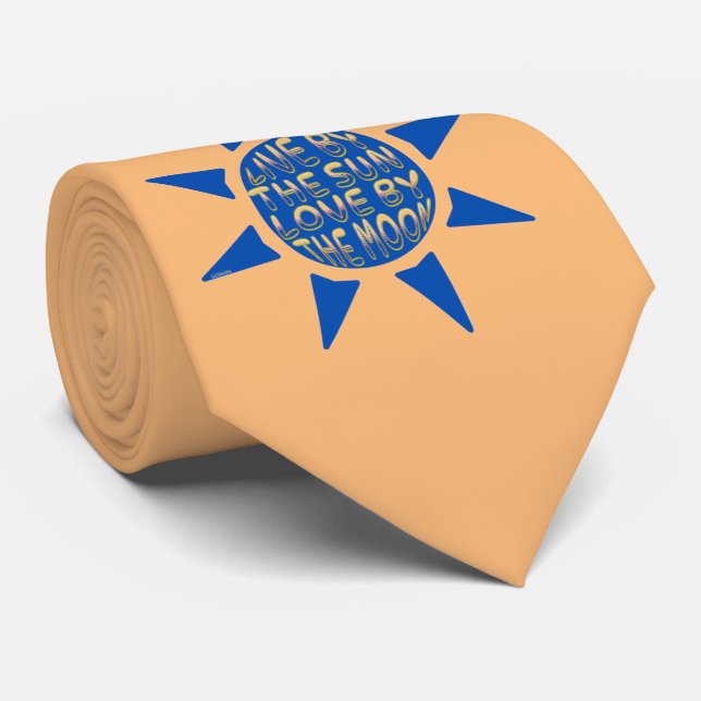 Cravate VIVRE PAR LE SOLEIL L'AMOUR PAR LA LUNE L'inspirat (Roulé)