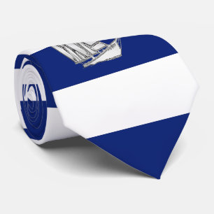 Cravate Voilier de chrome sur les rayures nautiques de