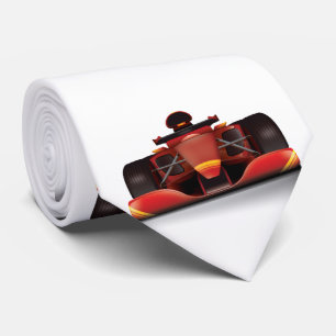 Cravate Voiture de course rouge