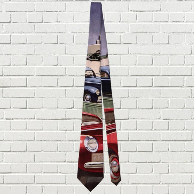 Cravate Voitures d'époque, Voyage sur la route des berline (Créateur téléchargé)