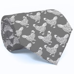 Cravate Volaille de poulet<br><div class="desc">Un design de poule grise et blanche pour les amateurs de poulet et de volaille, les fermiers, les petits porteurs et les murmures de poulet. Art original de Nic Squirrell.</div>