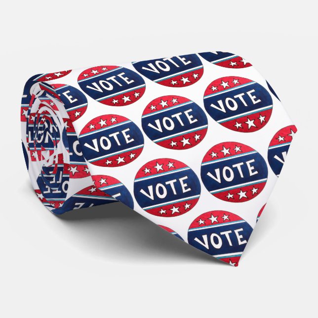 Cravate VOTE I Voted Sticker 2020 Election Day USA Voting (Roulé)