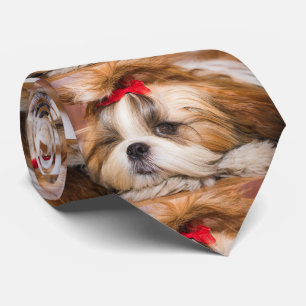 Cravate Votre chiot chien animal de compagnie motif photo 