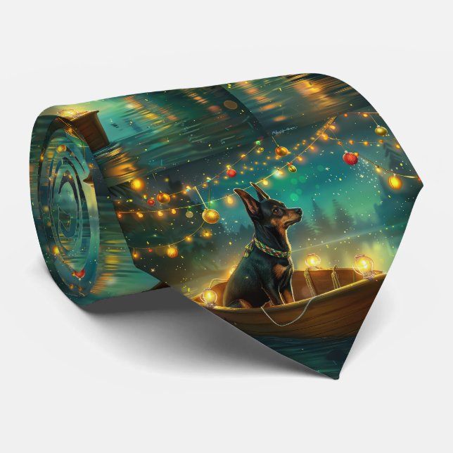 Cravate Voyage de fête de Noël de Kelpie australien (Roulé)
