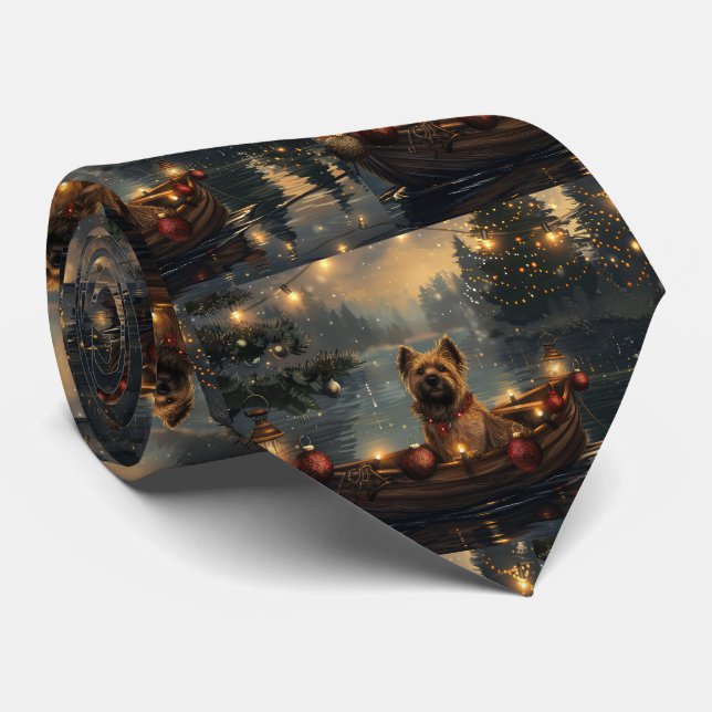 Cravate Voyage de fête de Noël du Cane Corso (Roulé)