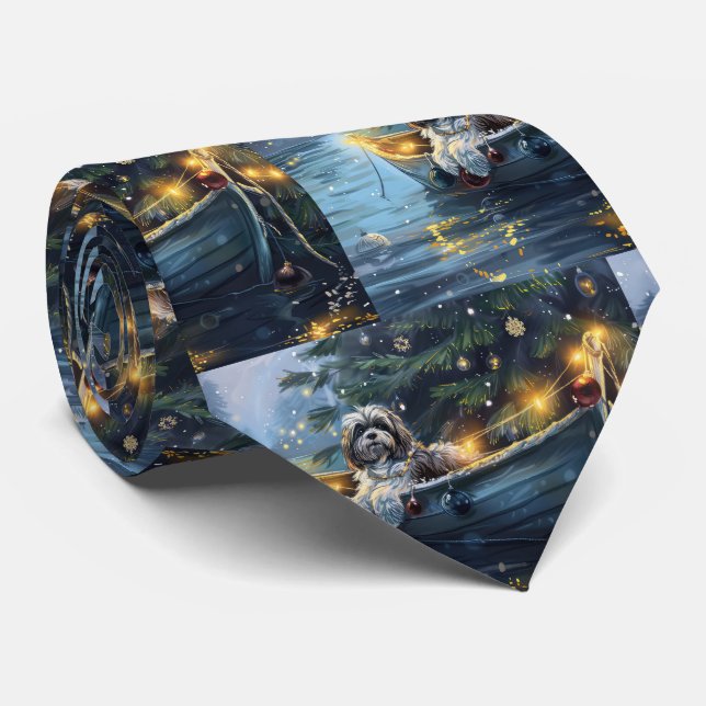 Cravate Voyage de fête de Noël Havaneois (Roulé)