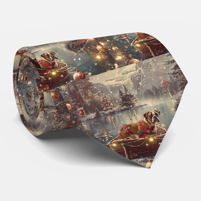Cravate Voyage de Noël de Boxer (Roulé)