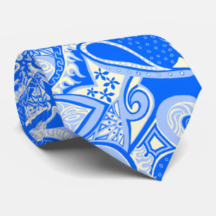 Cravate Voyage d'onde Floral Paisley Imprimé à deux côtés