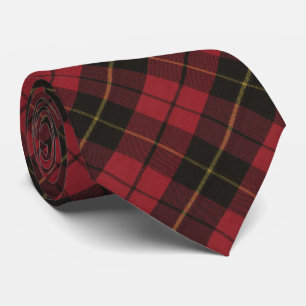 Cravate Wallace Rouge Patiné écossais Tartan