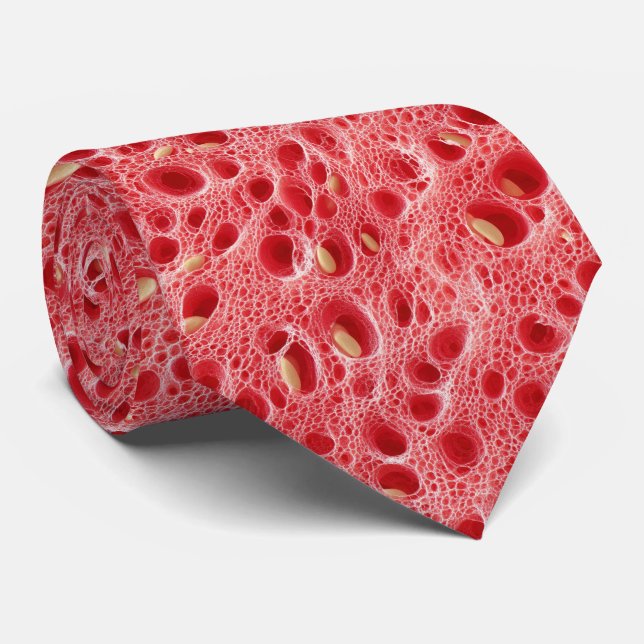 Cravate Watermelon Flesh Texture Pattern (Roulé)