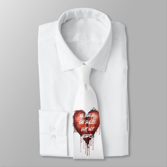 Cravate We Break the rules but not heart Tie (Attaché)