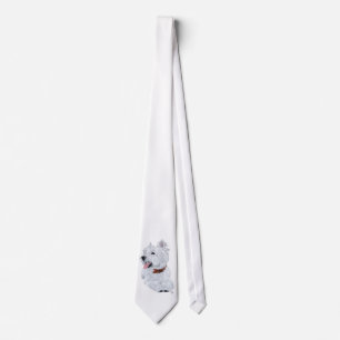 Cravate West Highland White Terrier joyeux