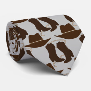 Cravate Western Cowboy Hat and Boots