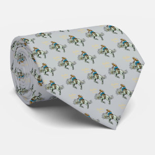 Cravate Western Rodeo Bronc Rider Mens Necktie