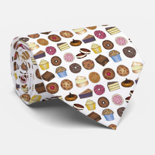 Cravate Whale Pie Donut Cupcake Brownie