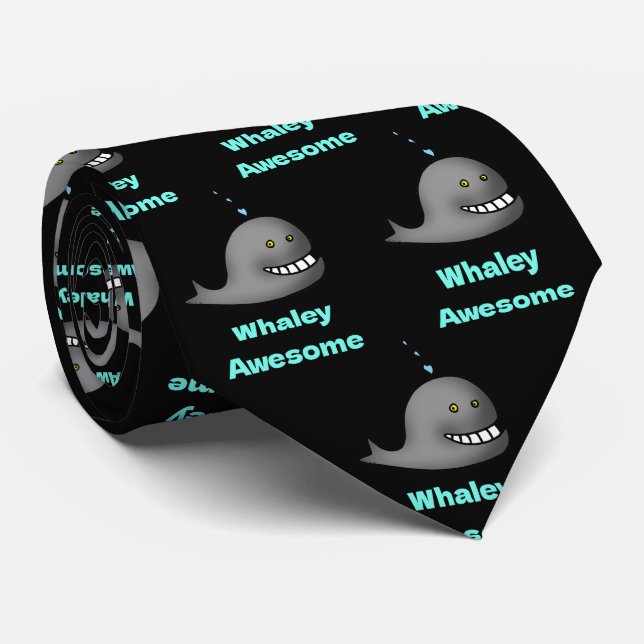 Cravate Whaley Awesome Funny Whale Pun Design (Roulé)