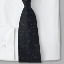 Whimsigoth Necktie – Celestial Raven Pattern