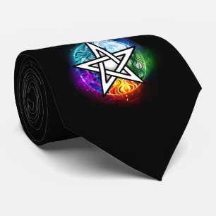 Cravate Wiccan pentagram