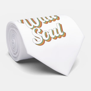Cravate WILD SOUL 70's typographie rétro design vintage