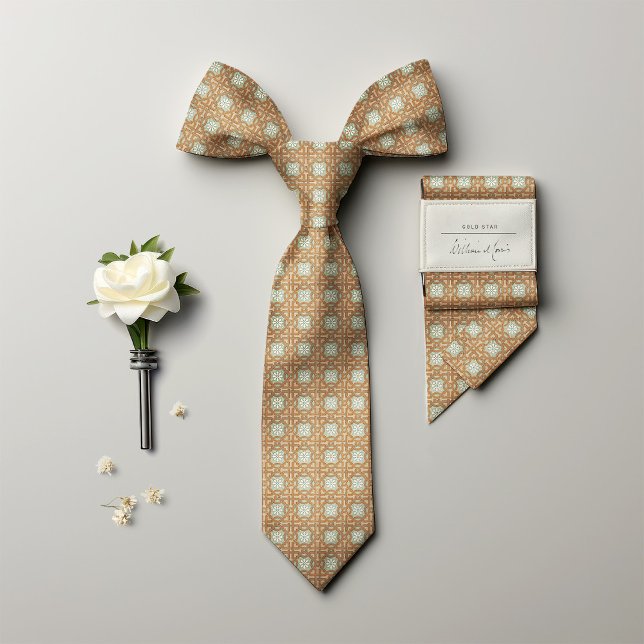 Cravate William Morris Floral Golden Star Hommes (Créateur téléchargé)
