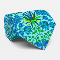 William Morris Hyacinth Print, Cerulean Blue