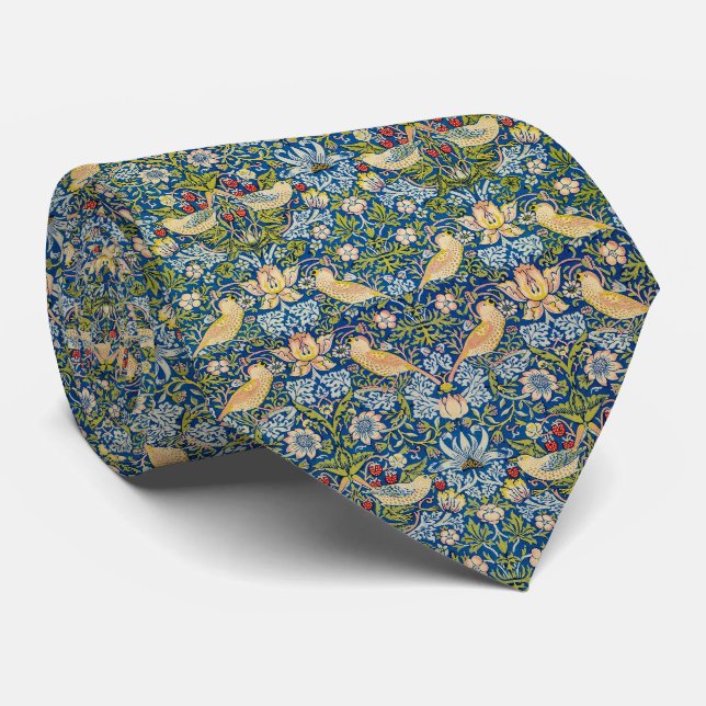 Cravate William Morris Le Voleur de Fraises (Roulé)