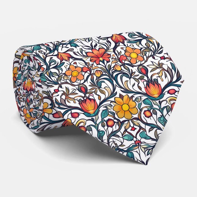 Cravate William Morris Motif (Roulé)