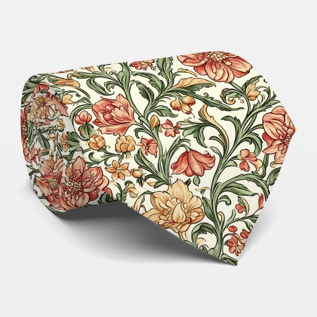 Cravate William Morris Motif (Roulé)