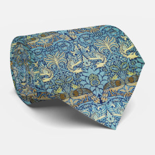 Cravate William Morris Paon et Dragon