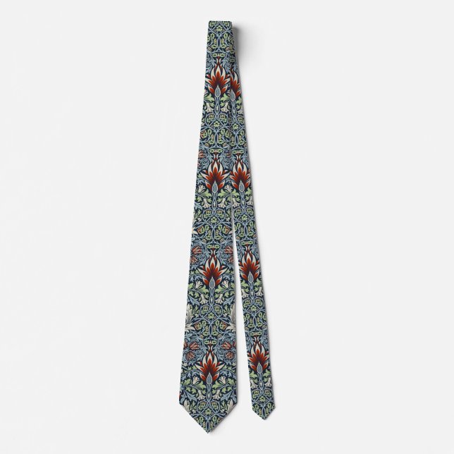 Cravate William Morris Snakeshead Floral Classique Botaniq (Devant)