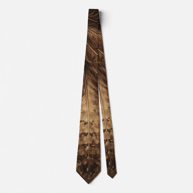 Cravate Woodcock feathers in earthy tones (Devant)