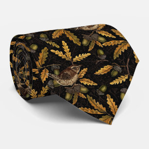 Cravate Wrens et cors sur noir